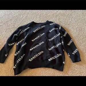 Black XL Fashion Nova “Barcelona” Crewneck Sweater